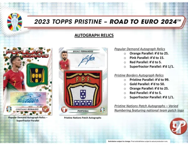 2024 Topps Pristine Road to UEFA EURO - Futbola Hobby pack