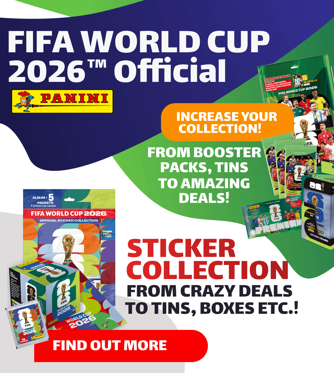 The official FIFA World Cup 2026 collection with trivia, kits and game cards.