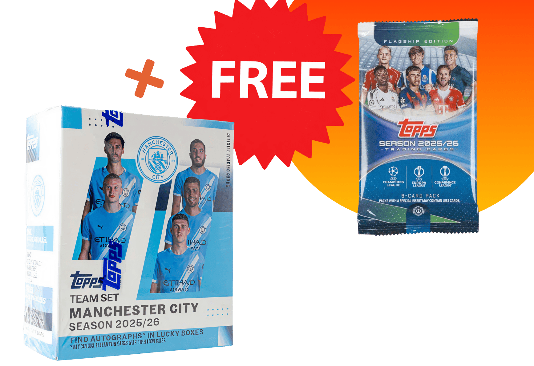 Car sticker with Manchester City players for the 2025/26 season.