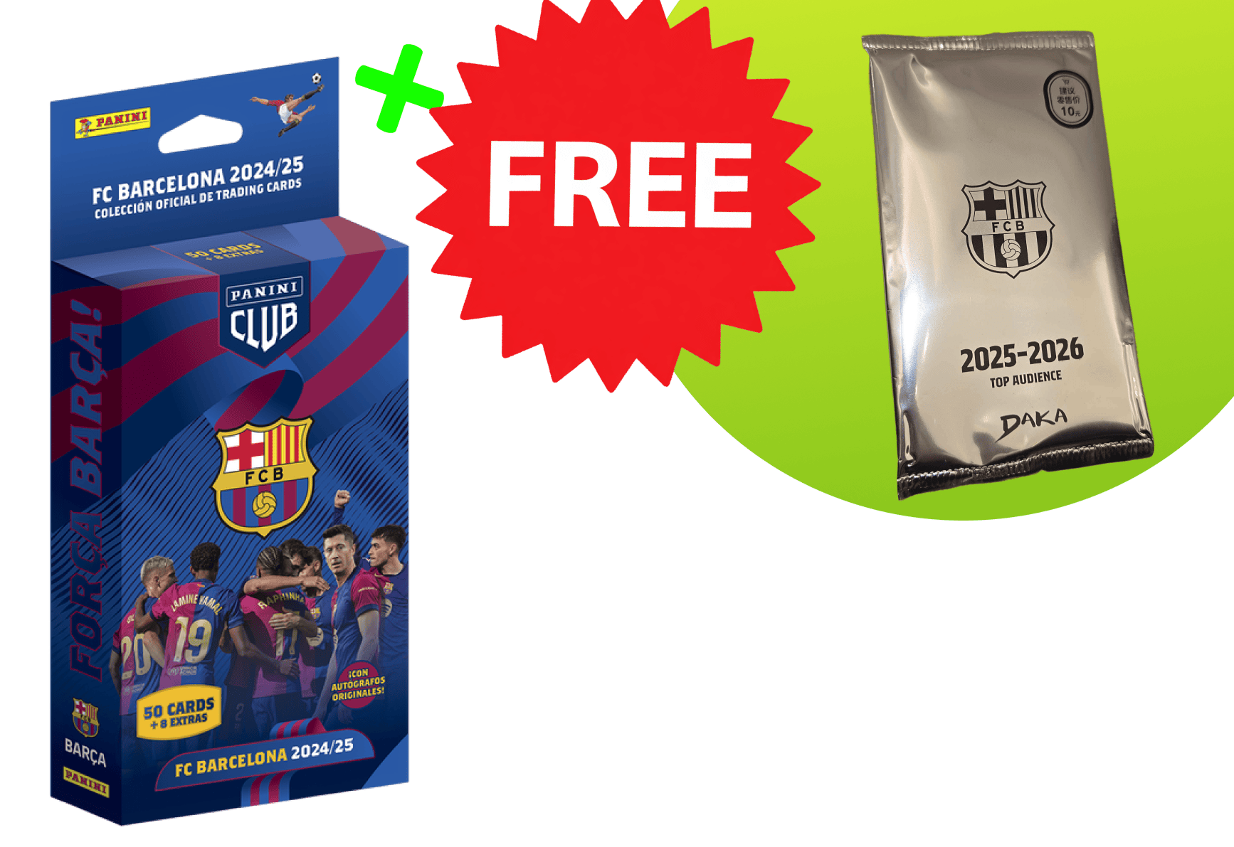 FC Barcelona 2024/25 playing card set with club logo and football motifs.