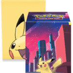 Pokémon kartīšu iepakojums ar Pikachu, ideāls kolekcionēšanai.